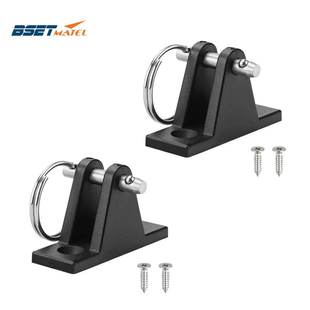 Black Nylon Deck Hinge Mount Bimini Top Fitting for Kayak Boat Canoe Marine
