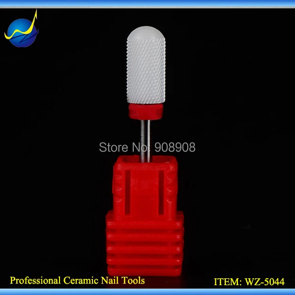 

Ceramic Nail File Drill Bit Beauty Care Manicure Pedicure Electric Dremel Polishing Large Barrel Smooth Top Shape White Medium