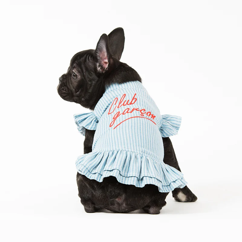 Хлопковая одежда для собак, комбинезоны для собак, комбинезон для собак, одежда для собак, французский бульдог, товары для домашних животных, куртка для питомца - Цвет: dress