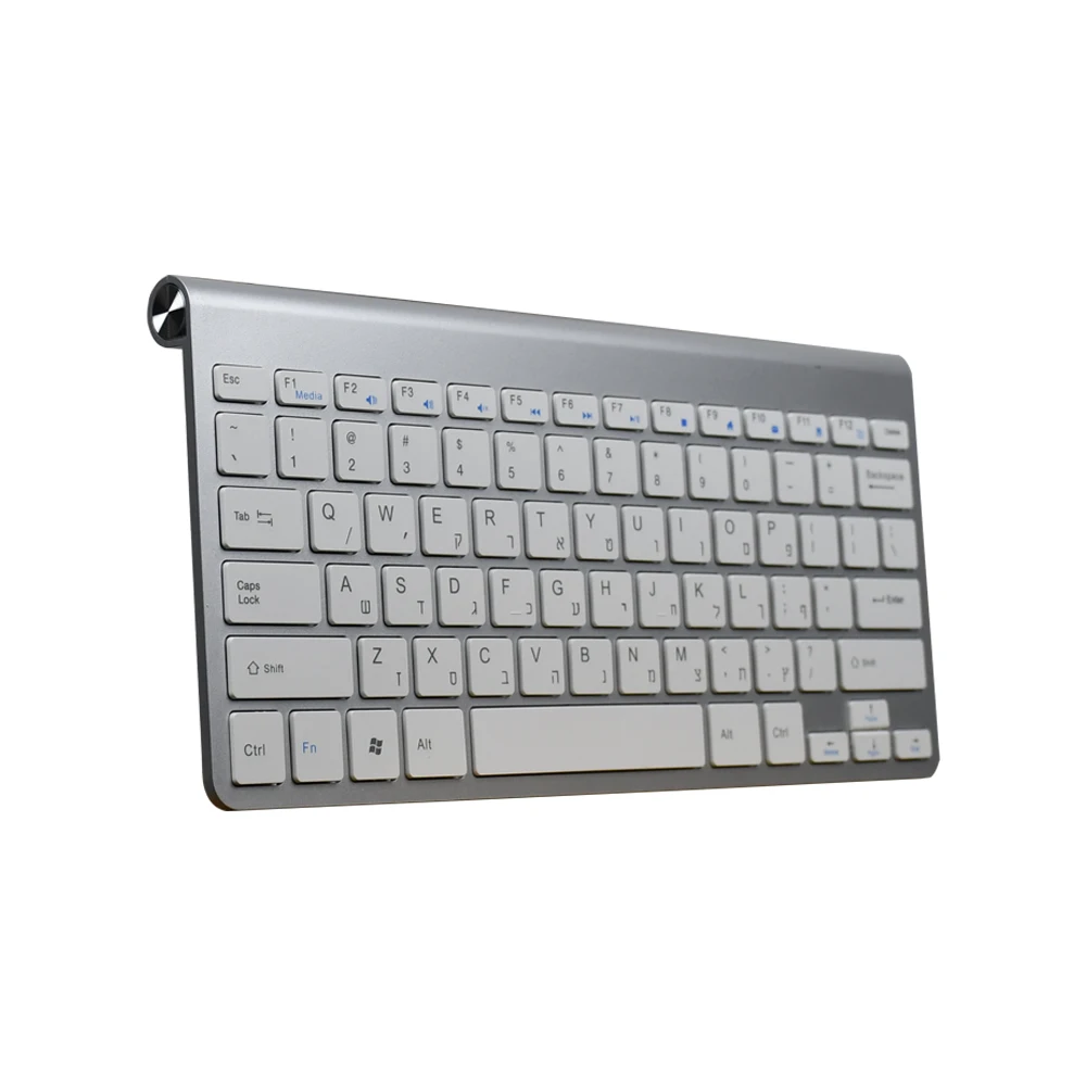Беспроводная клавиатура Zienstar Israel на иврите ультратонкая 2 4G для Macbook/ПК