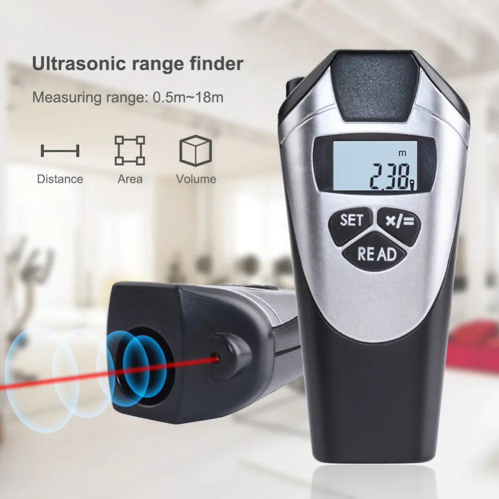 

Ultrasonic Range Finder CP-3009 Handheld Infrared Range Finder Building Measuring Instrument Laser Range Finder 0.5~18m