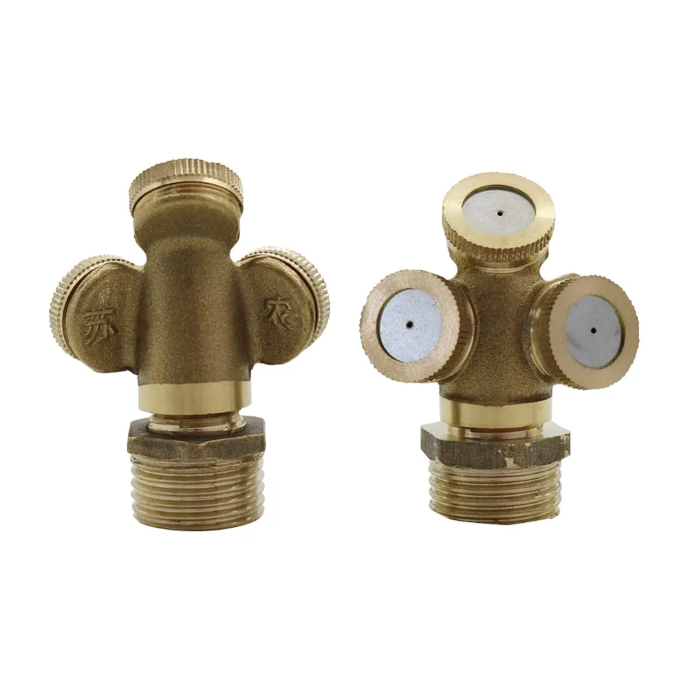 

Copper Mist Nozzle Greenhouse Ultrafine atomization Sprayer with 1/2" male thread Cooling Humidify Agriculture tools 1 Pc
