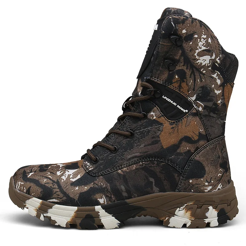 Новые водонепроницаемые мужские тактические военные ботинки дезерты походные камуфляжные высокие мужские ботинки для пустыни модная Рабочая мужская обувь