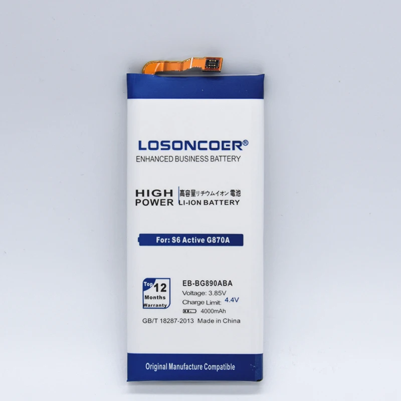 100% оригинал LOSONCOER 4000 мАч EB BG890ABA батарея для Samsung Galaxy G890A S6 Active LTE A G870A SM G890