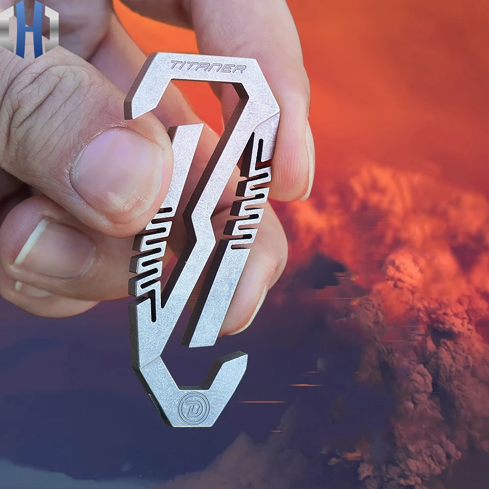 

Titanium Alloy Car Key Chain Men's Personality Creative Hanging Buckle Simple Custom Lettering Waist Hanging Fast Hanging