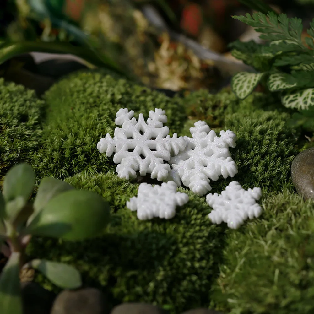 Fashion 10PCS Classic White Snowflake Ornaments Christmas Holiday Party Decor