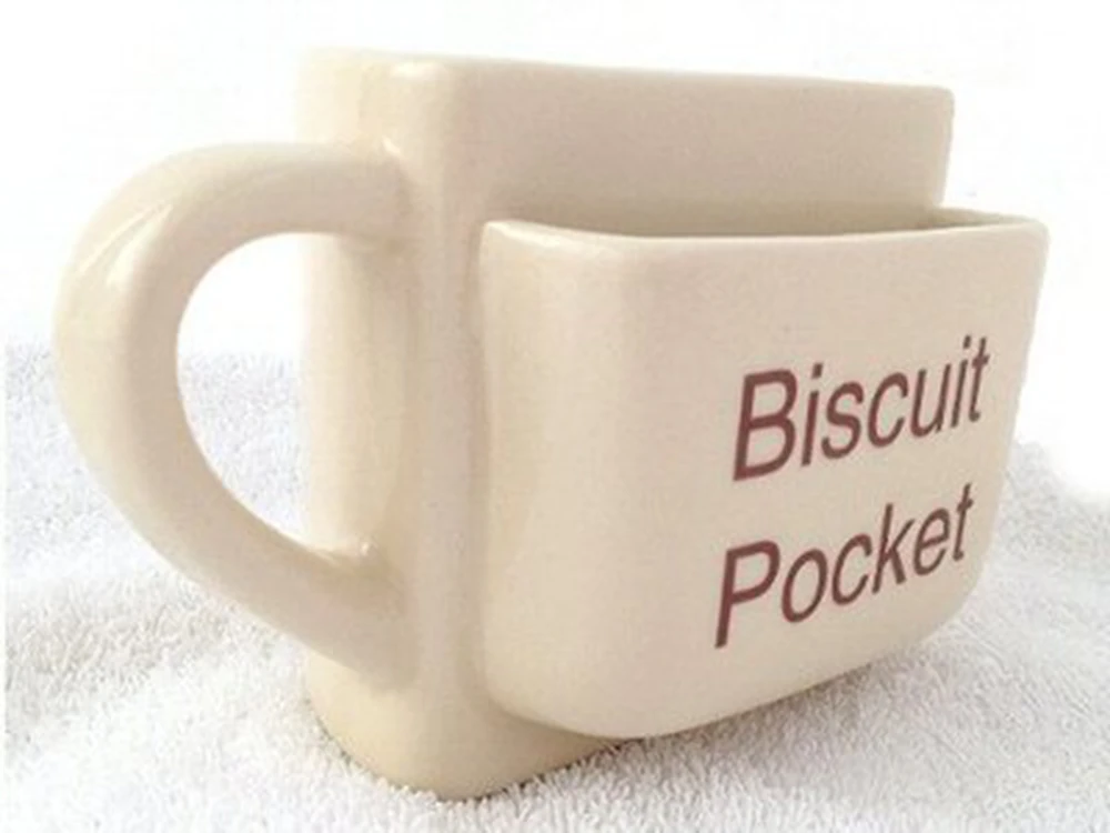 Карманная кружка для печенья оригинальная кофейная чашка офиса|biscuit pocket mug|office