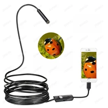 Hot 7mm/8mm Lens 1M 2M 3.5M 5M Android USB Endoscope Camera Flexible Snake USB Pipe Inspection Android Phone Borescope Camera