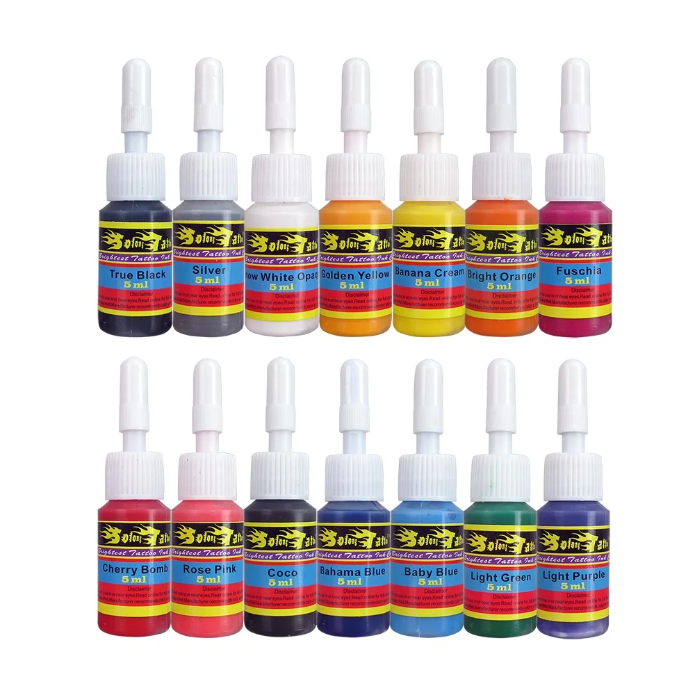 Tattoo Professional Tattoo Ink Pigment Set (5ml) 14 Color For tattoo