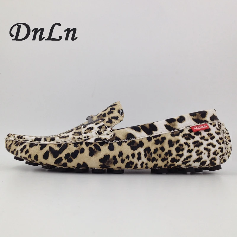 leopard slip on loafers