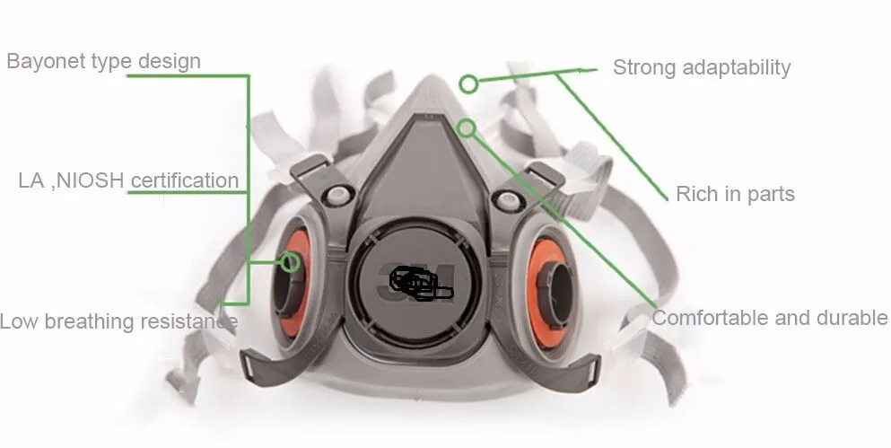 Новинка 6200 многоразовая маска для лица респиратор экономичный низкий уровень обслуживания простая в обращении и чрезвычайно Легкая Маска
