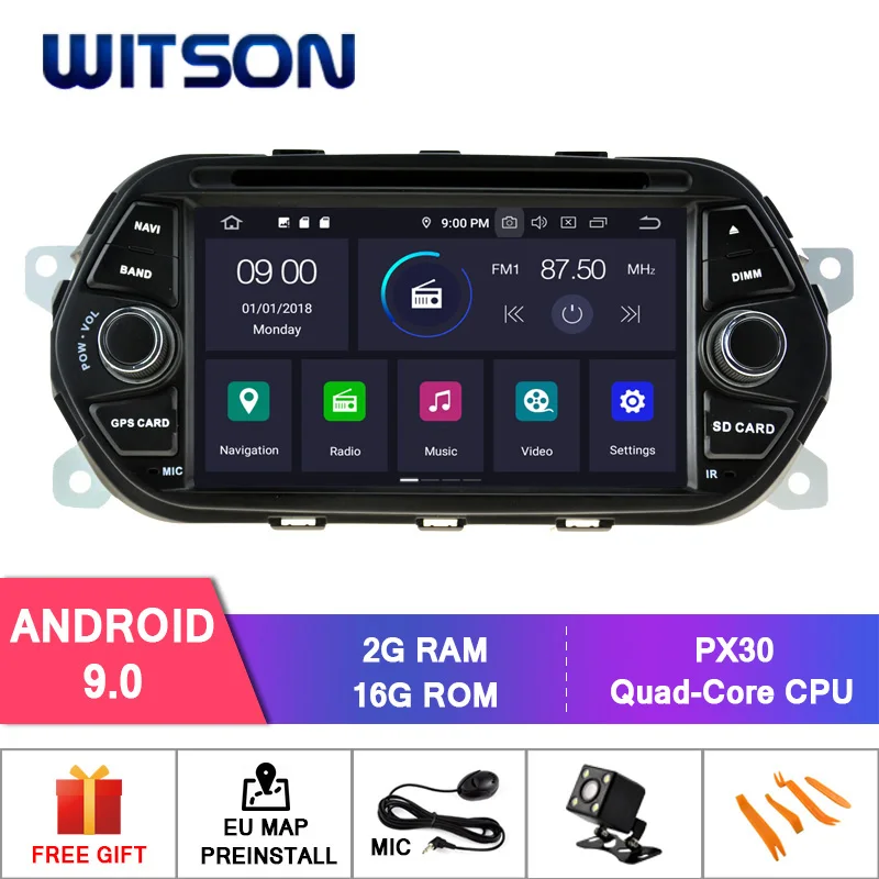 DE со! WITSON Android 9,0 ips HD экран автомобильный DVD для FIAT TIPO EGEA- 4GB ram+ 64GB FLASH 8 Octa Core+ DVR/wifi+ DSP+ DAB - Цвет: PX30 Android 9.0