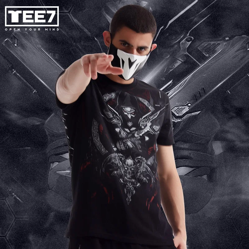 TEE7, Мужская футболка с надписью «Watch», модная блуза Genji Angel Reaper из хлопка, топ с 3D-принтом, мужская повседневная верхняя одежда в стиле хип-хоп