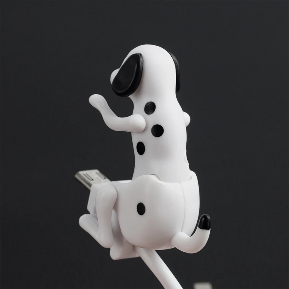 Милая собака в форме линии передачи данных зарядное устройство мини usb type-C мобильный телефон кабель зарядки мультфильм стиль белый подарок