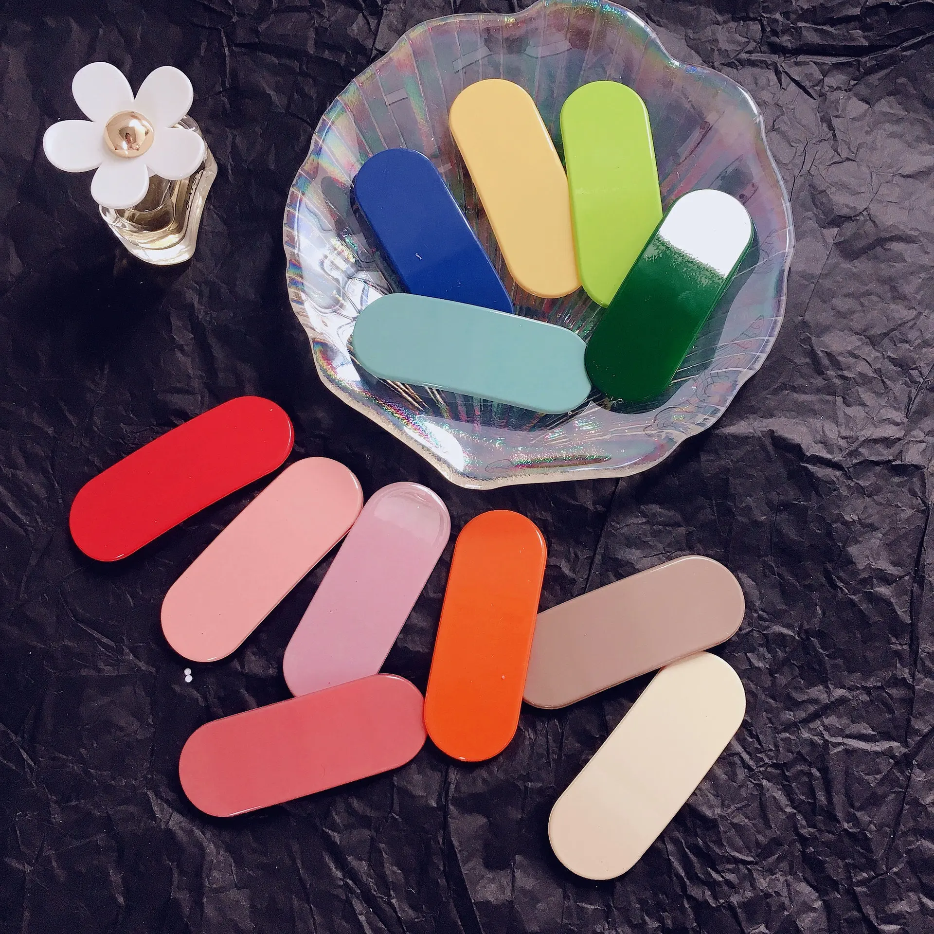 

Korean Japan New Solid Acrylic Oval Macaron Cute Kids Children Girls BB Hairpins Hair clips Head wear Accessories-SWC5