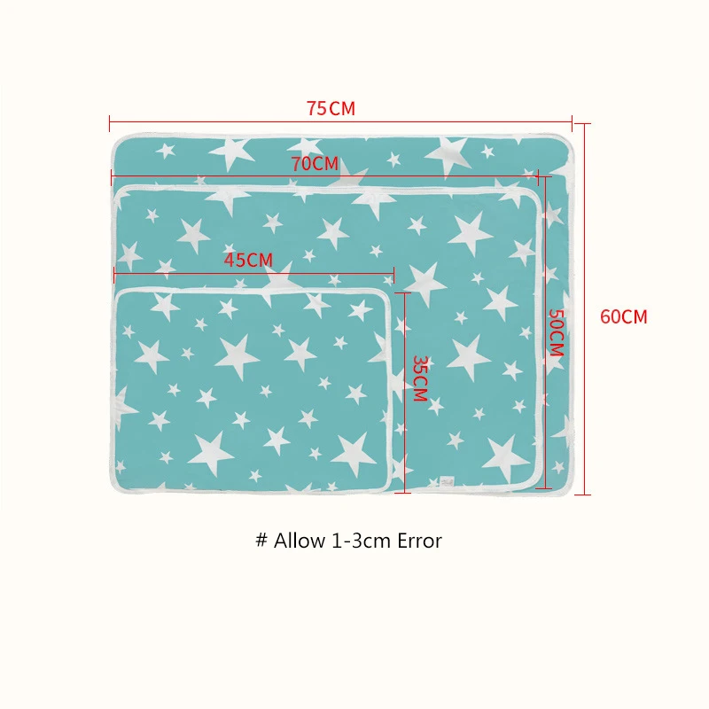 Узорчатая пеленка для малышей 35x45 см, пеленальный коврик для новорожденных, водонепроницаемый матрас для пеленания, Muda Fraldas, коврик для мочи