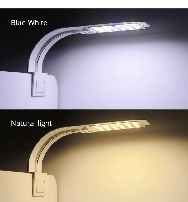 LED Aquarium Fish Tank Light Clip-on 5W/10W/15W LED Plants Grow Lights Aquatic Freshwater Aquarium Lamps Waterproof 220V EU Plug