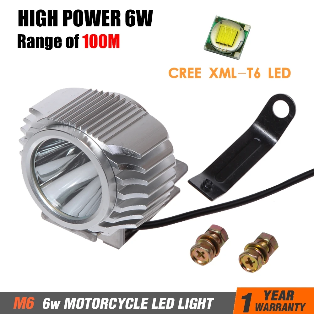 

Bosmaa 6W 800LM Motorcycle LED Headlight Car Auto Fog Light DRL Headlamp Spotlight Hunting Driving Spot Light 1set