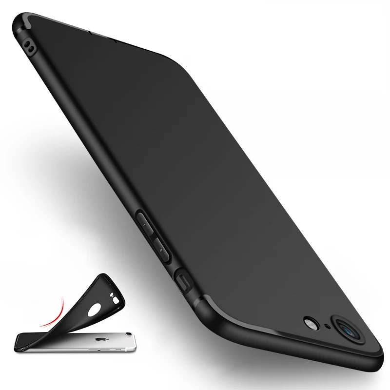 Высококачественный роскошный мягкий матовый Силиконовый чехол для apple iphone 8 7 (4