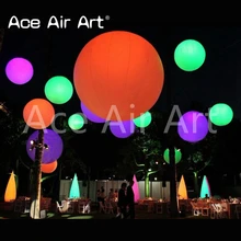 Гигантские яркие индивидуальные вечерние Висячие белые лампы белая ткань надувные Zygote интерактивные rowed красочные светодиодные шары