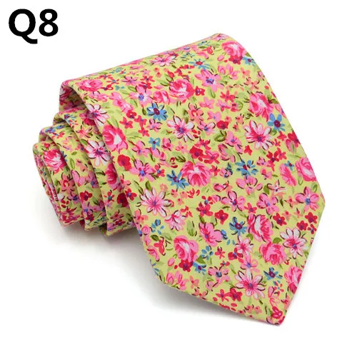 Высокое качество 145*8 см мужской галстук цветочный свадебный бизнес галстук мужской костюм аксессуары цветочный узор галстук хлопок FR18685