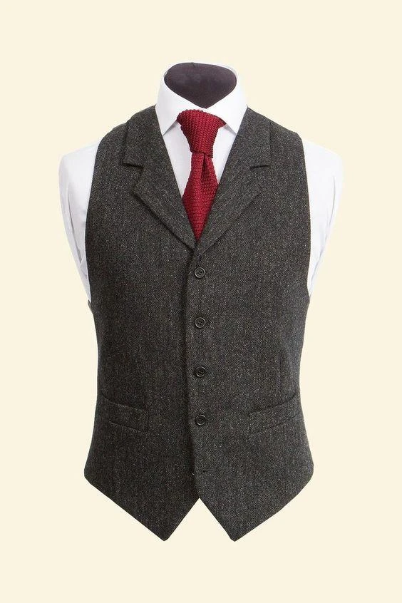 Vintage Hitam Wol Wol Rompi Ramping Mens Gugatan Rompi Custom Made Tanpa Lengan Jas Pria Pernikahan Rompi Mens Dress Rompi Mens Dress Vests Mens Suit Vestsuit Vest Aliexpress