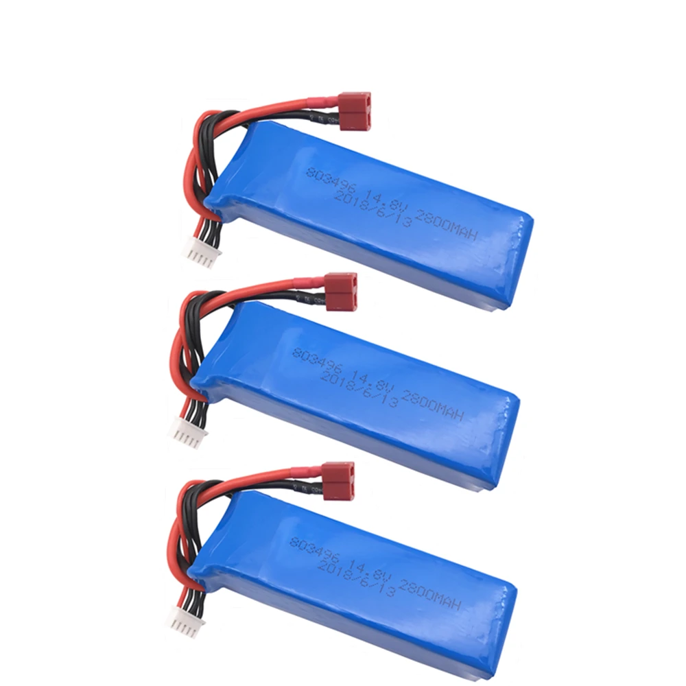 3 Pcs High Quality Rechargeable Lipo Battery 14.8 V 2800mah 4s 30c Lipo Battery Xt60 Plug Free