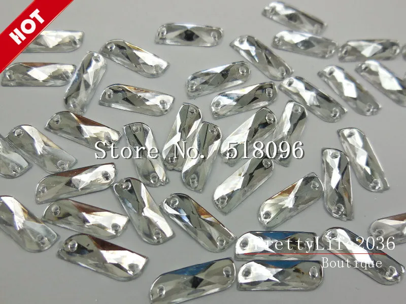 Boutique acrílico Cristal plata 5x15mm 500 piezas de diamantes de