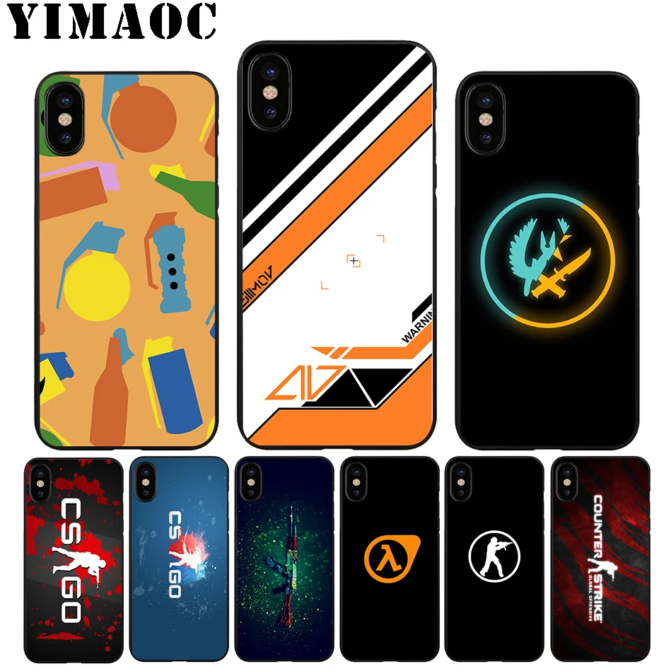 

YIMAOC A16 Counter Strike Cs Go Soft TPU Black Silicone Case for iPhone Xr Xs Max X or 10 8 7 6 6S Plus 5 5S SE
