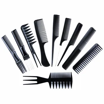 

10 Styles Tangle Detangling Combs Brush Barber Hair Cutting Hairdressing Brushes Anti-static Pro Salon Hair Care Styling Tools