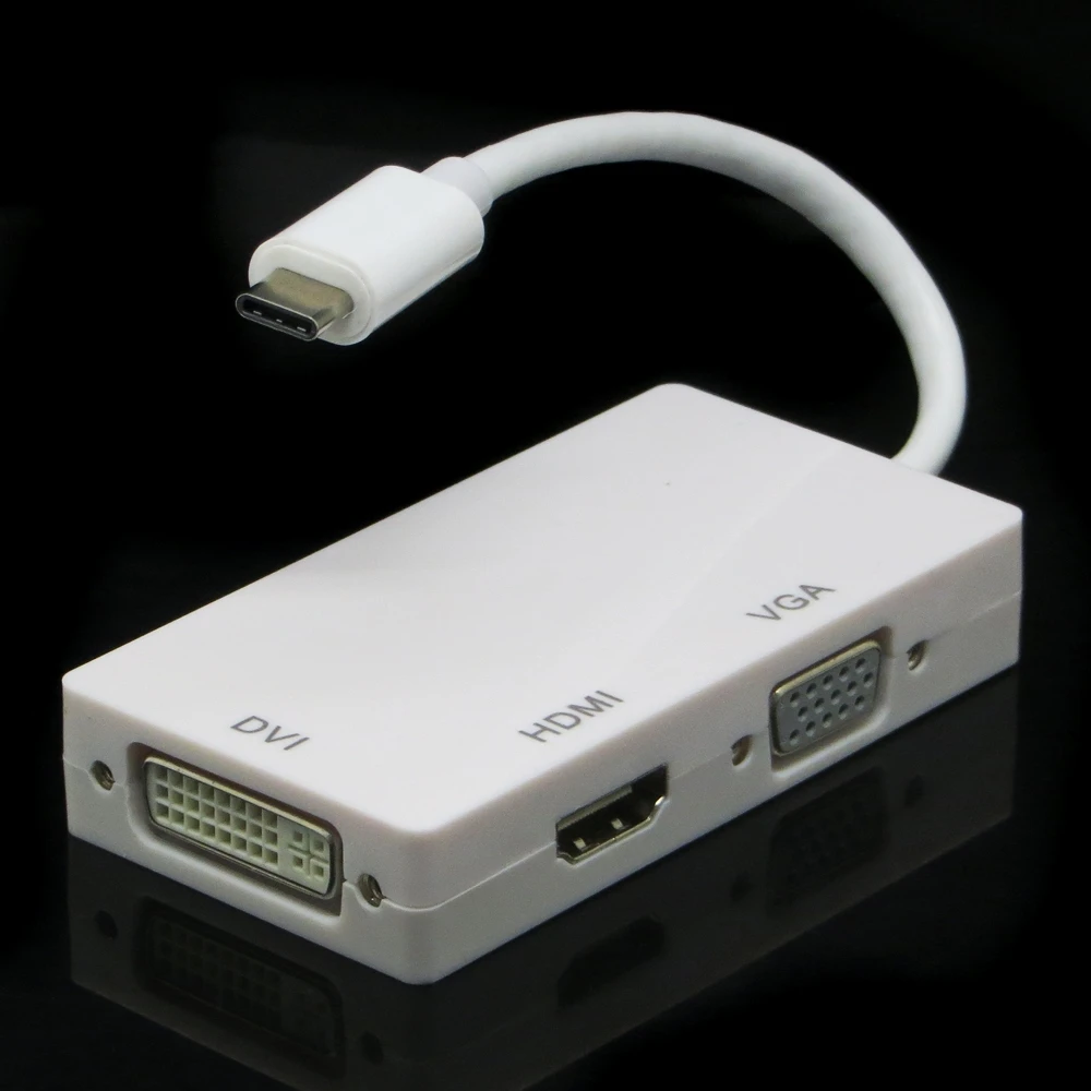 10 шт./лот 1080P USB 3 1 Type C к HDMI VGA DVI адаптер для нового Macbook ноутбука|to hdmi|hdmi vgadvi adapter |