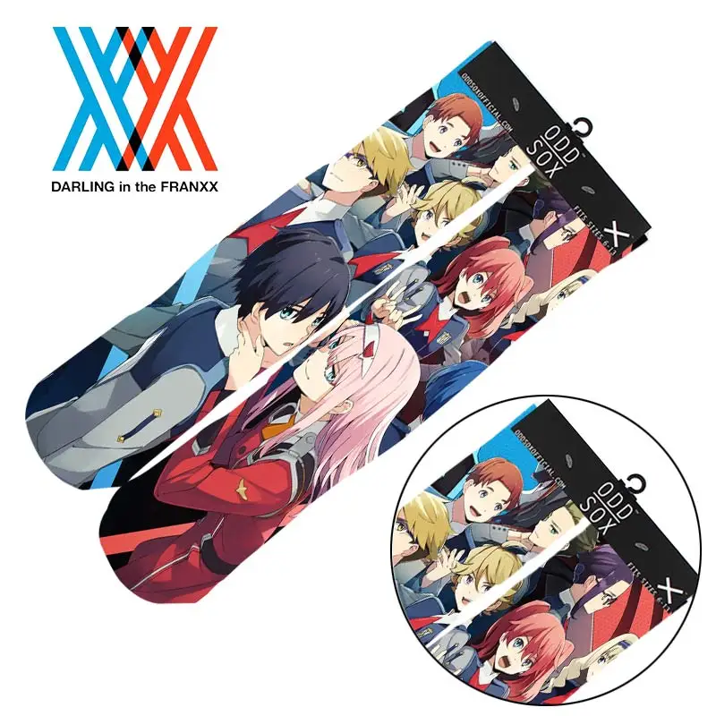 OHCOMICS Otaku 4 &quot* 16&quot хлопковые носки до колена с надписью DARLING IN THE FRANXX Zero теплые