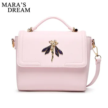 

Mara's Dream Women PU Leather Handbags Candy Color Solid Flasp Shoulder Bags Flap Crossbody Bag sac a main bolsa feminina
