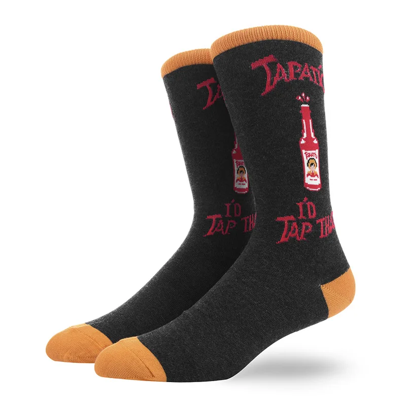 1 пара, европейский бренд, высокое качество, длинные носки для мужчин, подарок, дышащие модные хип-хоп винтажные мужские Meias, большие размеры, забавные носки - Цвет: 3