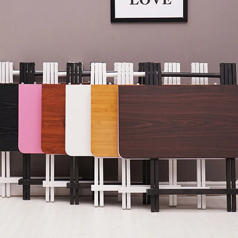 12%Foldable Coffee Dining Table Wood Living Room Furniture, Dining Room Home Furniture Outdoor Picnic Camping Table Reception