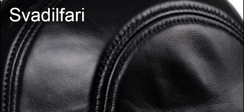 kangol tropic monty Svadilfari Genuine Leather Berets For Men Casual Black Duckbill Ivy Caps Male Spring Luxury Italian Brand Directors Flat Hats men's french beret
