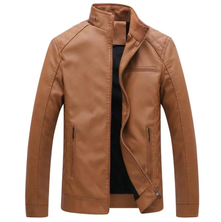 ZOEQO кожаная куртка мужская мода осень мотоцикл из искусственной кожи мужские зимние куртки верхняя одежда пальто из искусственной кожи PU куртка для мужчин