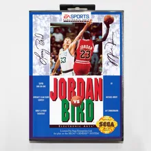 16 бит игровой картридж sega MD с розничной коробкой-игра Jordan VS Bird One-on-One для системы Megadrive для Genesis