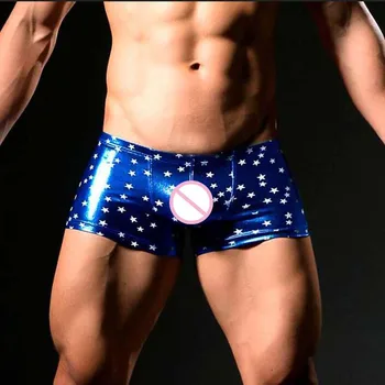 

Sexy Men Underwear Boxers Shorts Nightclub Stage Performance Male Underpants Cueca Boxer Short Calzoncillos 4pcs/lot