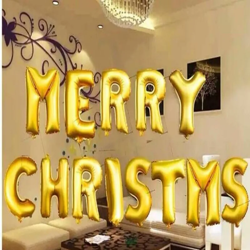 

English Letter balloon Christmas Festival balloon wedding Party Decoration Celebration Supplies Birthday Aluminum Foil Balloons