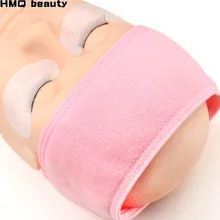 Накладные ресницы, спа повязка на голову для лица, повязка на голову из махровой ткани, повязка на голову, растягивающееся полотенце с волшебной пастой, лента для волос для нанесения макияжа