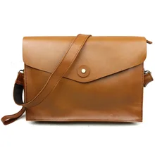 Мужские сумки из натуральной кожи, первый слой из воловьей кожи, воск, кожа, повседневная винтажная Сумка-конверт, клатч, сумка-мессенджер