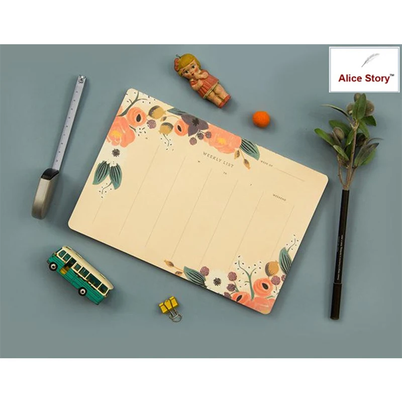 

Coloful life weekly planner desk memo notebook agenda schedule organizer for 50 weeks