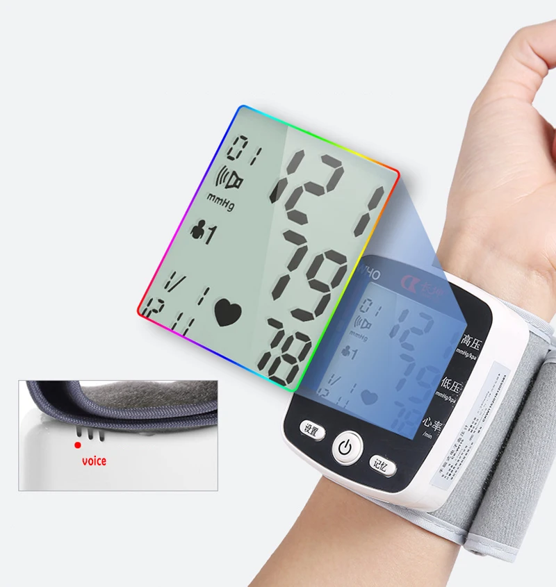 CK-W355 Wrist Blood Pressure Monitor LCD Digital Display Automatic Wrist Blood Pressure Monitor Household Use Easy-Wrap Cuff-4