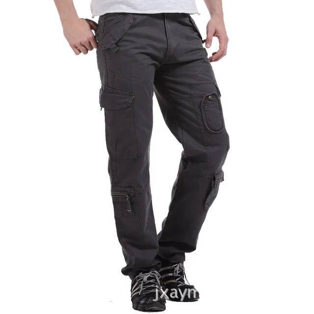 airborne jeans casual training cotton breathable multi pocket military army camouflage cargo pants trousers for men