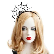 Вечерние украшения для волос на Хэллоуин, принцесса, насекомые, паутина, игрушки, Винтаж, барокко, диадема для девушки, модные кружевные ободки, модная Кружевная Сетка