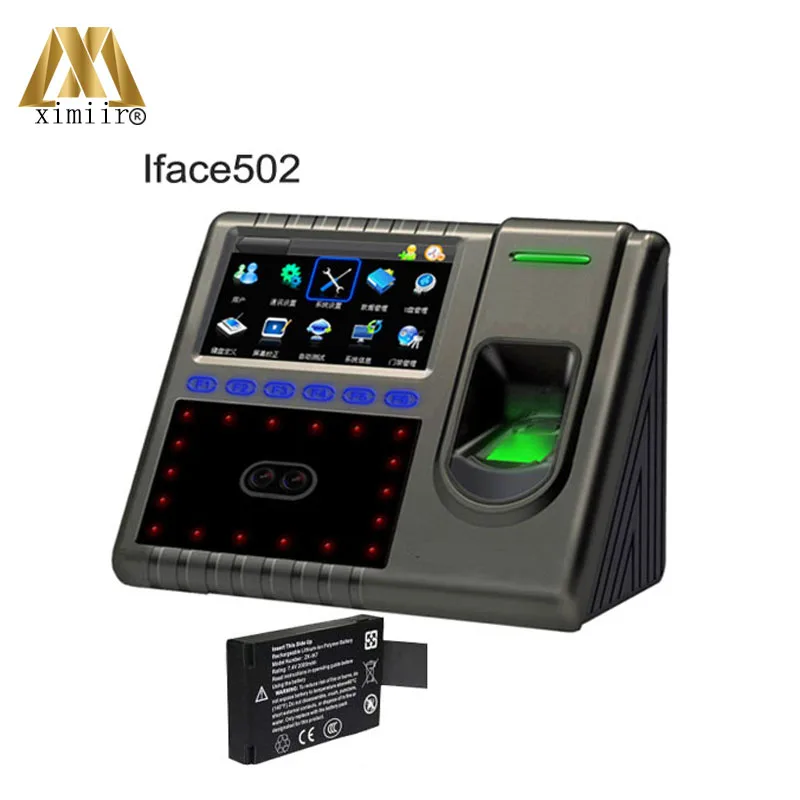 

Biometric face time recorder device Iface502 face time clock fingerprint time attendance and access control with back up battery