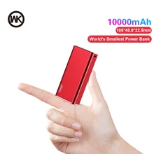 WK 10000 мАч mi ni power Bank портативное зарядное устройство Быстрая Зарядка power bank для Xiaomi mi iPhone внешний аккумулятор повербанк металлический корпус