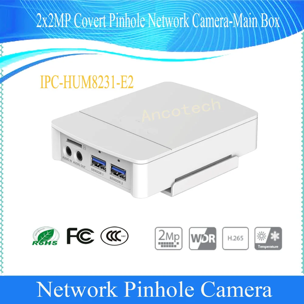 

Free Shipping DAHUA NEW Product CCTV 2x2MP Covert Pin hole Network Camera-Main Box DH-IPC-HUM8231-E2