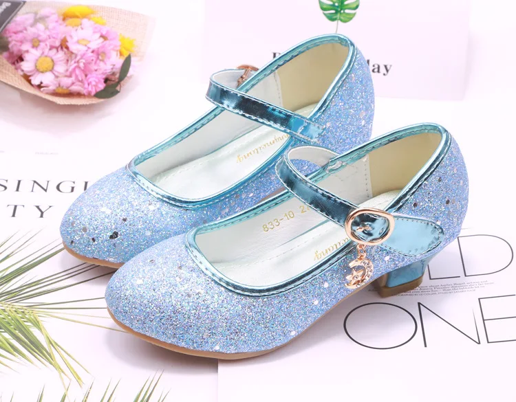 qloblo Kids Girls Wedding Shoes Children Princess Sandals High Heels Dress Shoes Shoes For Girls